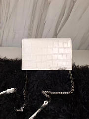 YSL MONOGRAM KATE BAG WITH LEATHER TASSEL White 4993 19cm - 4