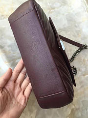 YSL Quilted MONOGRAM College Red Wine 5083 24cm - 5