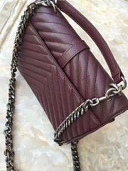 YSL Quilted MONOGRAM College Red Wine 5083 24cm - 2
