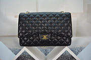 CHANEL Caviar Leather Flap Bag With Gold / Silver Hardware Black 33cm  - 6