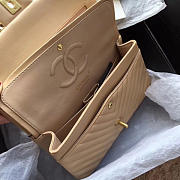 Chanel Classic Handbag Beige 25cm - 3