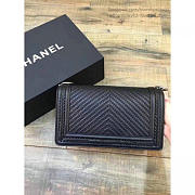 Chanel Braided Calfskin Boy Bag Black A67086 25cm - 2