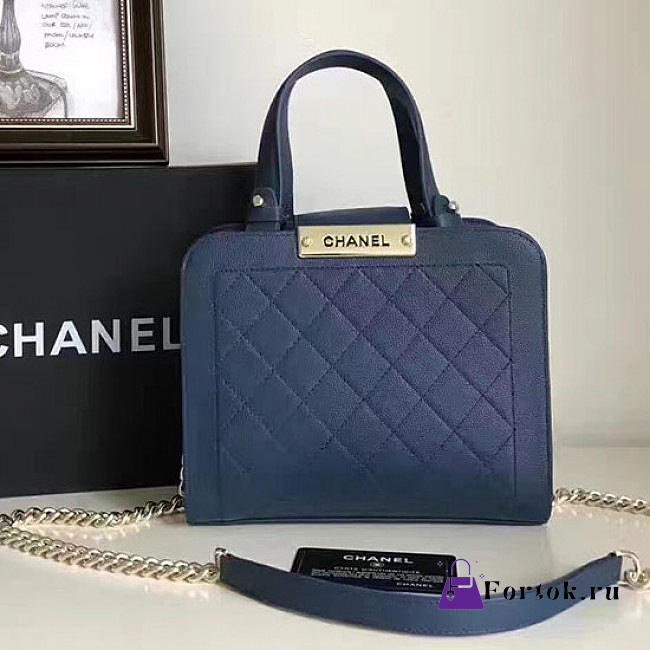 Chanel Shopping Bag Blue A93732 21cm - 1