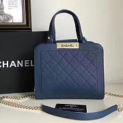 Chanel Shopping Bag Blue A93732 21cm - 1