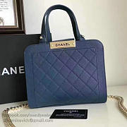 Chanel Shopping Bag Blue A93732 21cm - 4