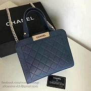 Chanel Shopping Bag Blue A93732 21cm - 5