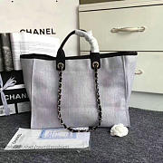 Chanel Shopping Bag Grey A68046 38cm - 4