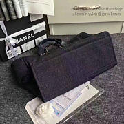 Chanel Shopping Bag Dark Blue A68046 38cm - 6