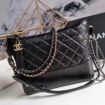 CHANEL'S GABRIELLE large Hobo Bag Black A93824 28cm