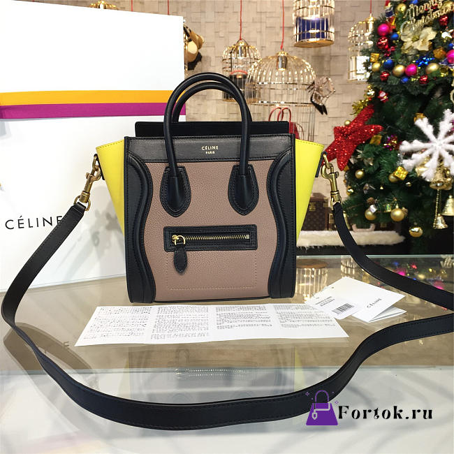 Celine Leather Nano Luggage Z976 20cm  - 1