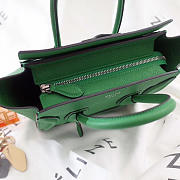Celine Leather Nano Luggage Green 20cm  - 4