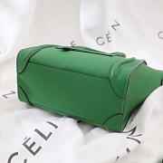 Celine Leather Nano Luggage Green 20cm  - 5