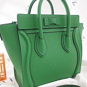 Celine Leather Nano Luggage Green 20cm  - 6