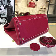 Delvaux MM Brillant Satchel Red 1478 28cm  - 3