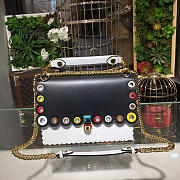 Fendi Kani Handbag Black and White 2015 25cm - 1