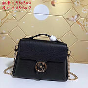 Gucci GG Flap Shoulder Bag On Chain Black 5103032 25cm - 1