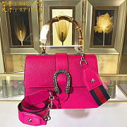 Gucci Dionysus medium top handle bag rose red leather 27cm - 1