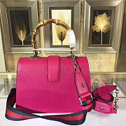 Gucci Dionysus medium top handle bag rose red leather 27cm - 5