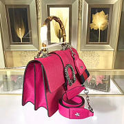 Gucci Dionysus medium top handle bag rose red leather 27cm - 6