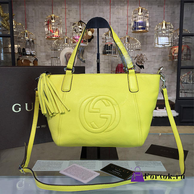 Gucci Leather Soho Top Handle Bag - 1