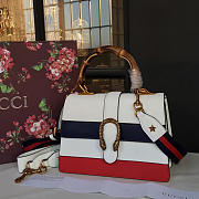 Gucci Dionysus Leather Top Handle Satchel white - 1
