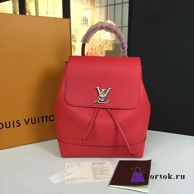 Louis Vuitton LOCKME Backpack Red  - 1