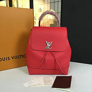 Louis Vuitton LOCKME Backpack Red  - 2