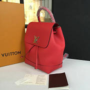 Louis Vuitton LOCKME Backpack Red  - 3