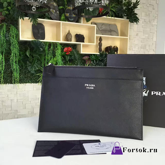 Prada Leather Clutch Bag 4183 - 1