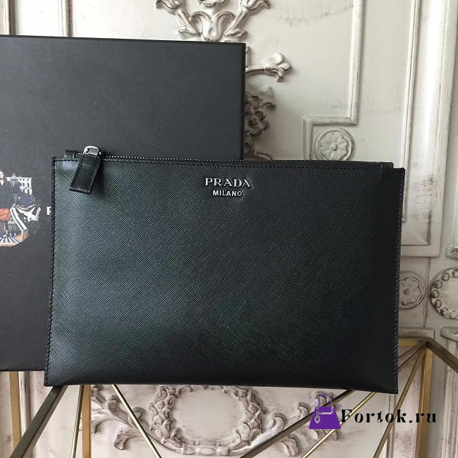 Prada Leather Clutch Bag 4194 28cm - 1