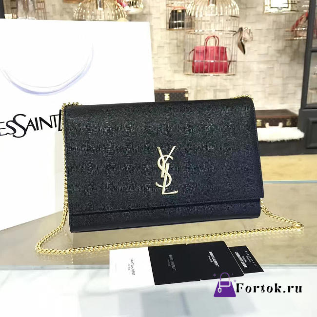 YSL MONOGRAM KATE GRAIN DE POUDRE EMBOSSED Black 4755 28.5cm  - 1