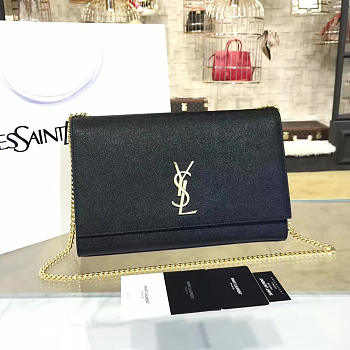 YSL MONOGRAM KATE GRAIN DE POUDRE EMBOSSED Black 4755 28.5cm 