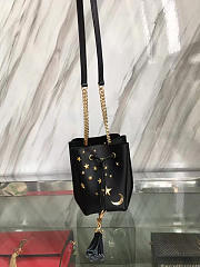 YSL Moon & Star Blk Leather Bucket 4813 16.5cm - 4