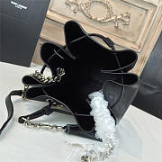 YSL Tassel Bucket Black 4815 14cm - 6