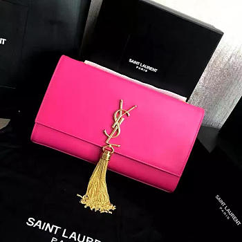 YSL MONOGRAM KATE BAG WITH LEATHER TASSEL Pink 4973 24cm 