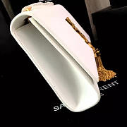 YSL MONOGRAM KATE BAG WITH LEATHER TASSEL White 4988 24cm  - 4