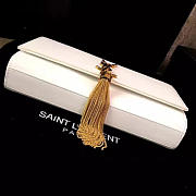 YSL MONOGRAM KATE BAG WITH LEATHER TASSEL White 4988 24cm  - 3