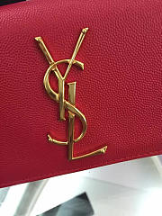 YSL MONOGRAM KATE GRAIN DE POUDRE EMBOSSED Red 4990 17cm  - 3