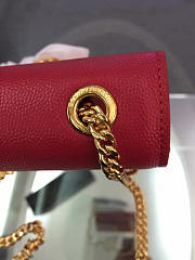 YSL MONOGRAM KATE GRAIN DE POUDRE EMBOSSED Red 4990 17cm  - 2