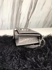 YSL MONOGRAM KATE Tassel Crocodile Silver 4992 19cm  - 3