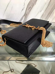 YSL MONOGRAM KATE Gold Tassel in Grain De Poudre Embossed Black 5052 19cm - 6