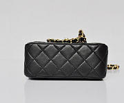CHANEL Lambskin Leather Flap Bag With Gold Hardware Black - 5