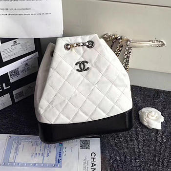 CHANEL'S GABRIELLE Small Backpack White and Black A94485 23cm