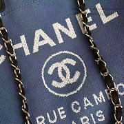 Chanel Shopping Bag Blue A68046 34cm - 4