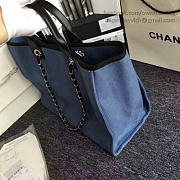 Chanel Shopping Bag Blue A68046 34cm - 6