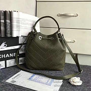 Chanel Calfskin Bucket Bag Green A93598 27cm - 3