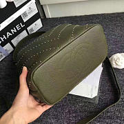 Chanel Calfskin Bucket Bag Green A93598 27cm - 4