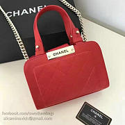 Chanel Small Label Click leather Shopping Bag Red A93731 20cm - 2