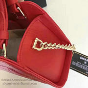 Chanel Small Label Click leather Shopping Bag Red A93731 20cm - 4