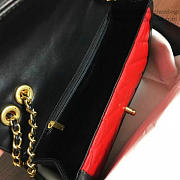 Chanel Quilted Lambskin Flap Bag Red and Black A91365 25.5cm - 3